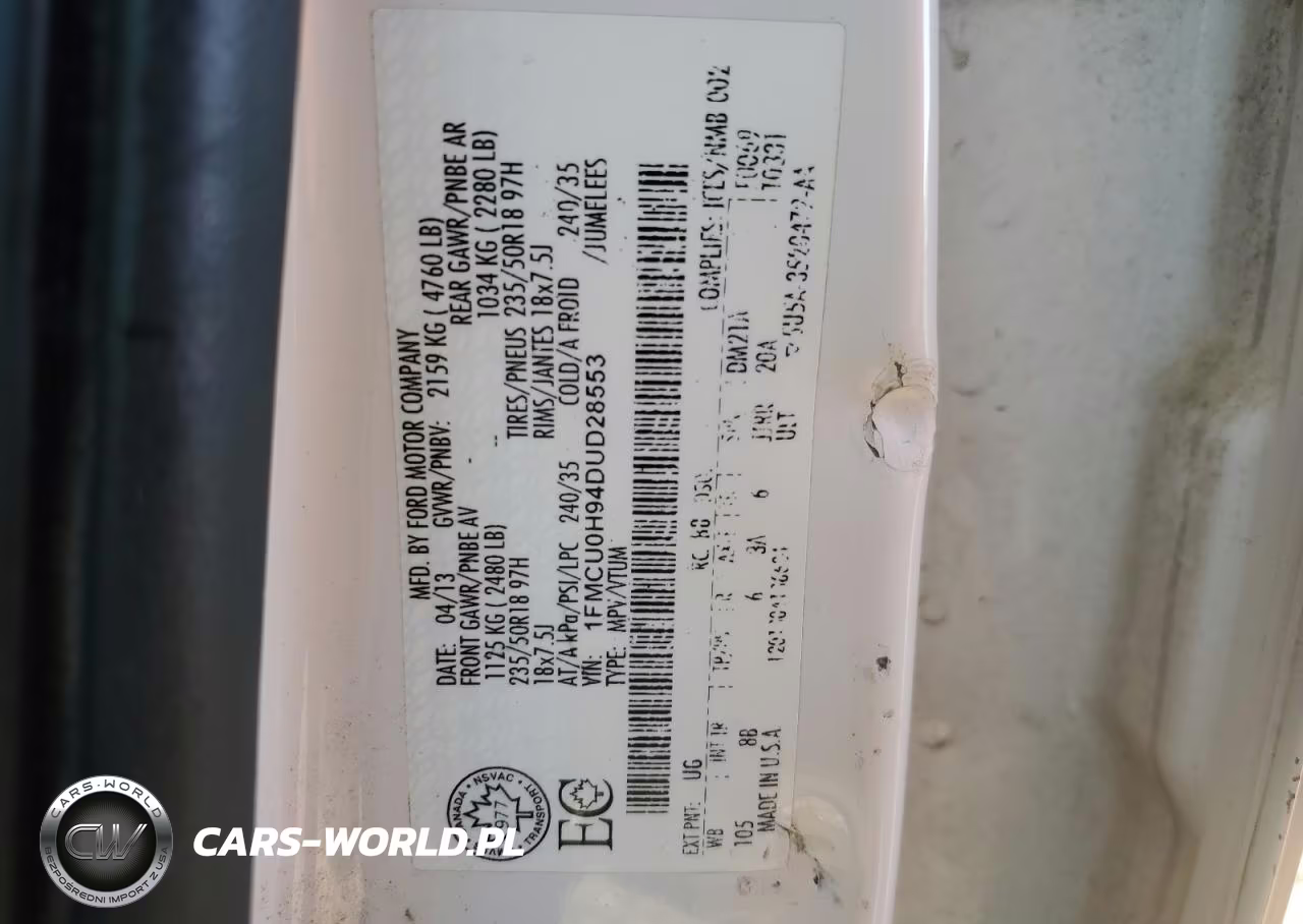 2013 Ford Escape Sel VIN:1FMCU0H94DUD28553 - 13