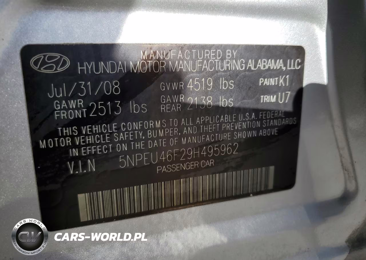 2009 Hyundai Sonata Se V6 VIN:5NPEU46F29H495962 - 13