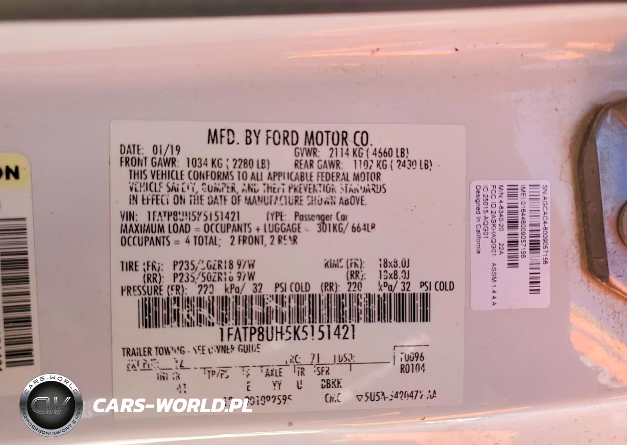 2019 Ford Mustang VIN:1FATP8UH5K5151421 - 12