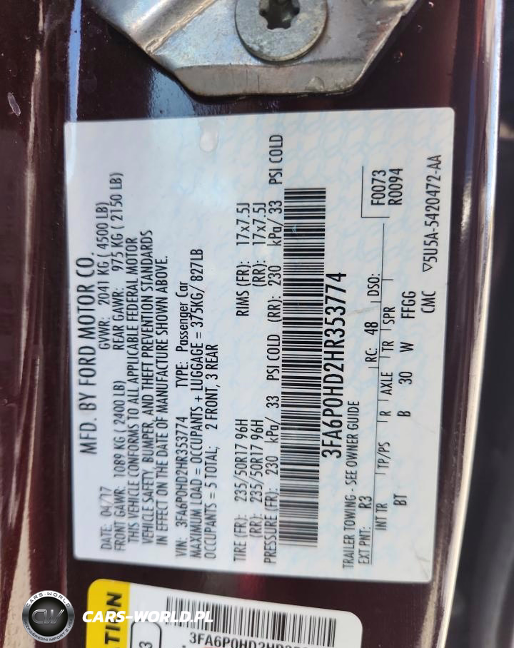 2017 Ford Fusion Se VIN:3FA6P0HD2HR353774 - 13