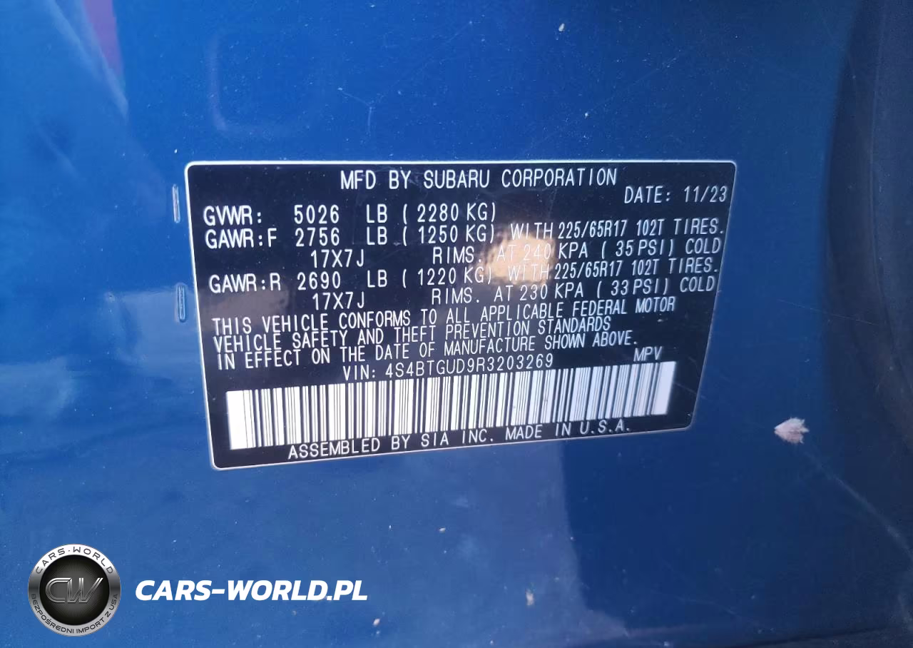 2024 Subaru Outback Wilderness VIN:4S4BTGUD9R3203269 - 13