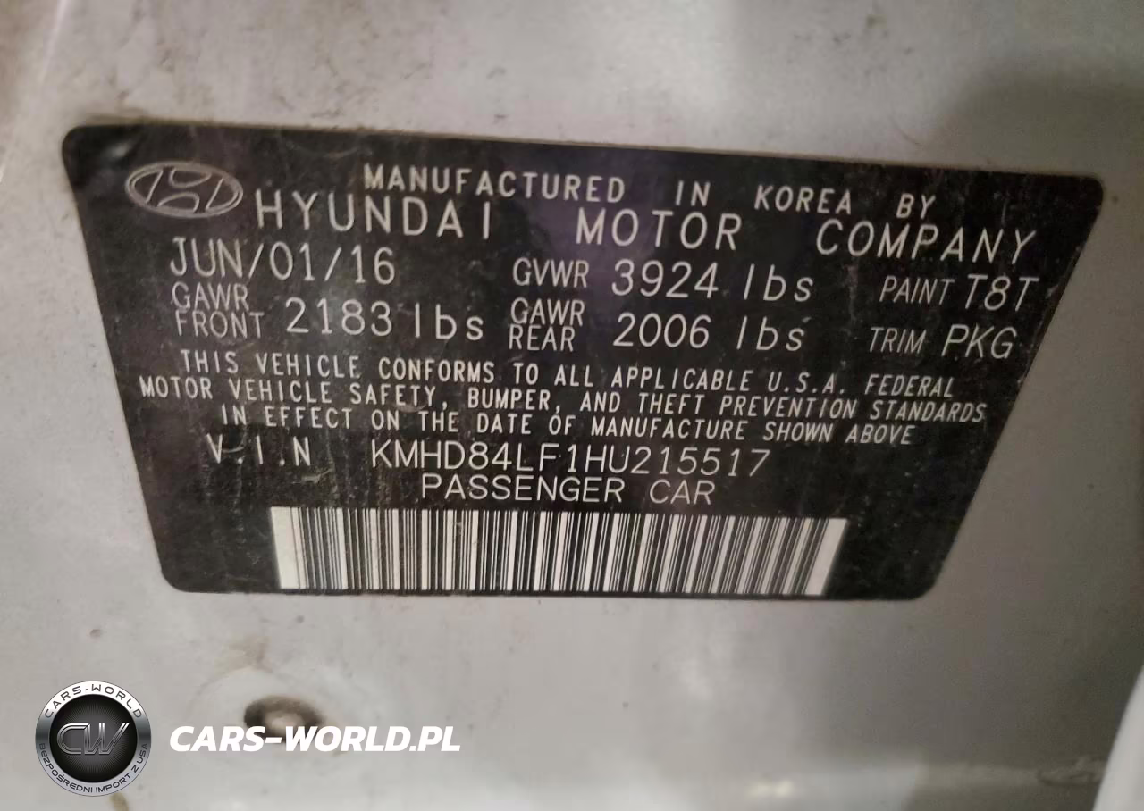 2017 Hyundai Elantra Se VIN:KMHD84LF1HU215517 - 12