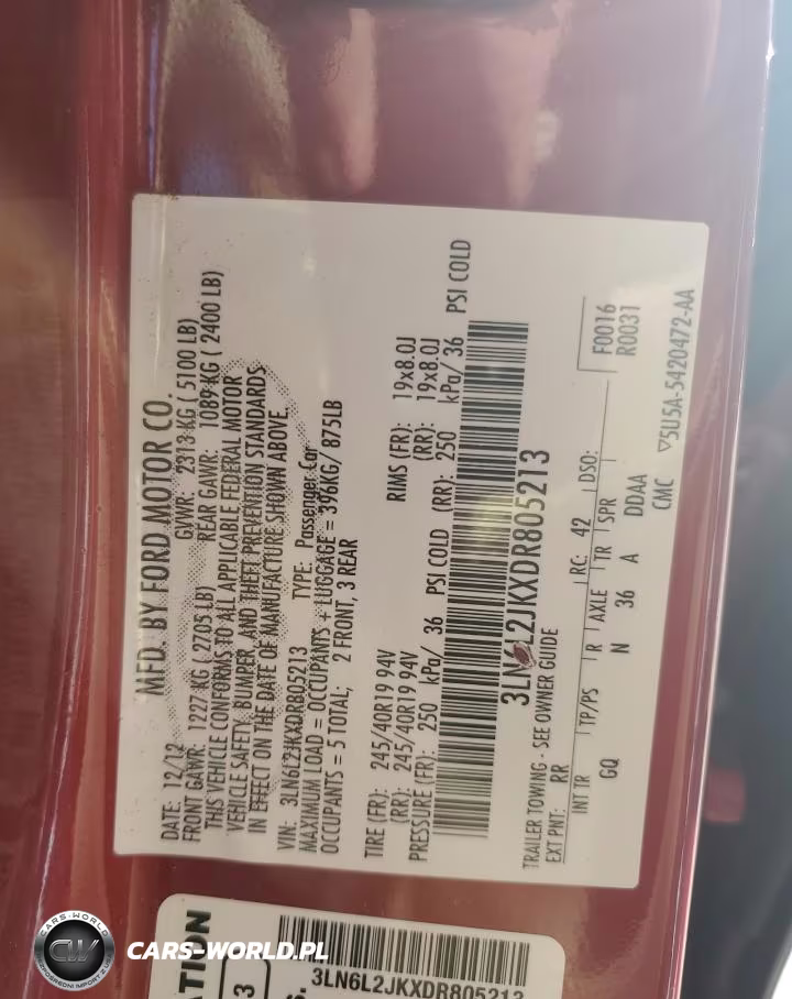 2013 Lincoln Townhouse Mkz VIN:3LN6L2JKXDR805213 - 12