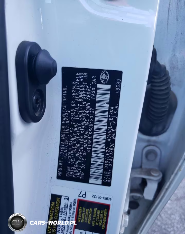 2012 Toyota Camry Base VIN:4T1BF1FK6CU123137 - 12