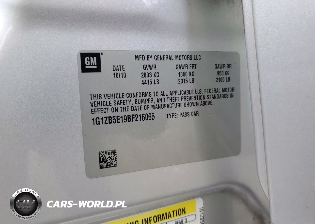 2011 Chevrolet Malibu VIN:1G1ZB5E19BF216065 - 12