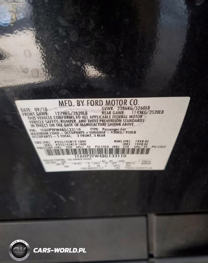 2011 Ford Taurus Limited VIN:1FAHP2FW4BG133110 - 13