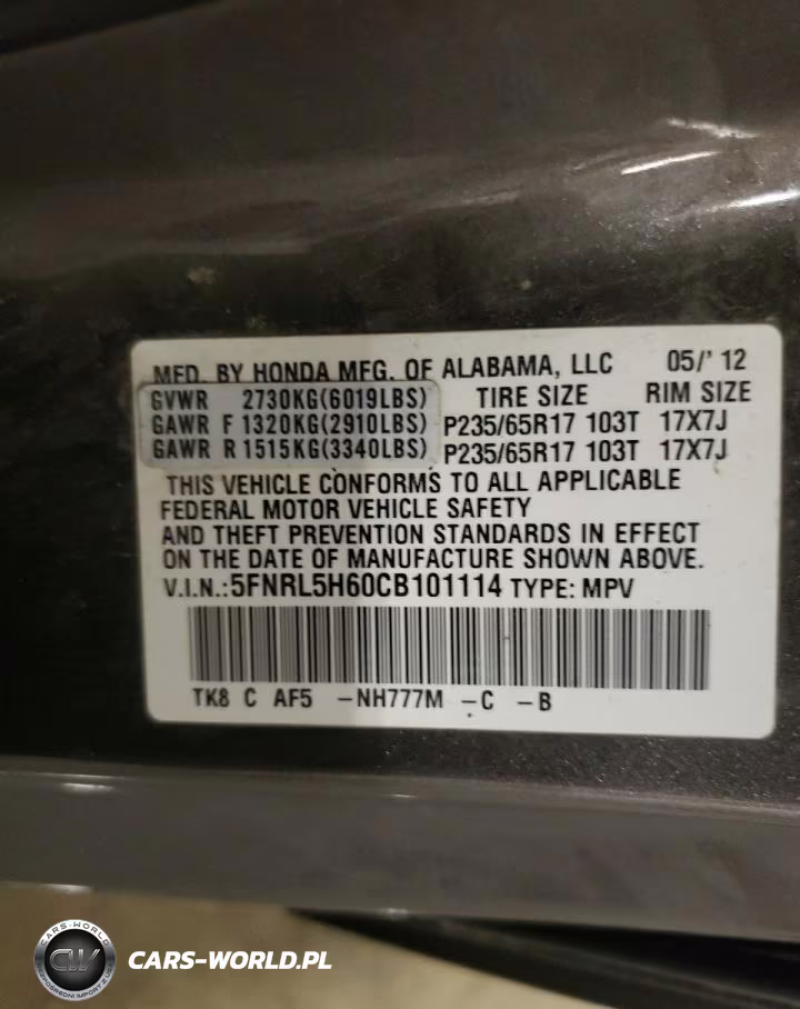 2012 Honda Odyssey Exl VIN:5FNRL5H60CB101114 - 13