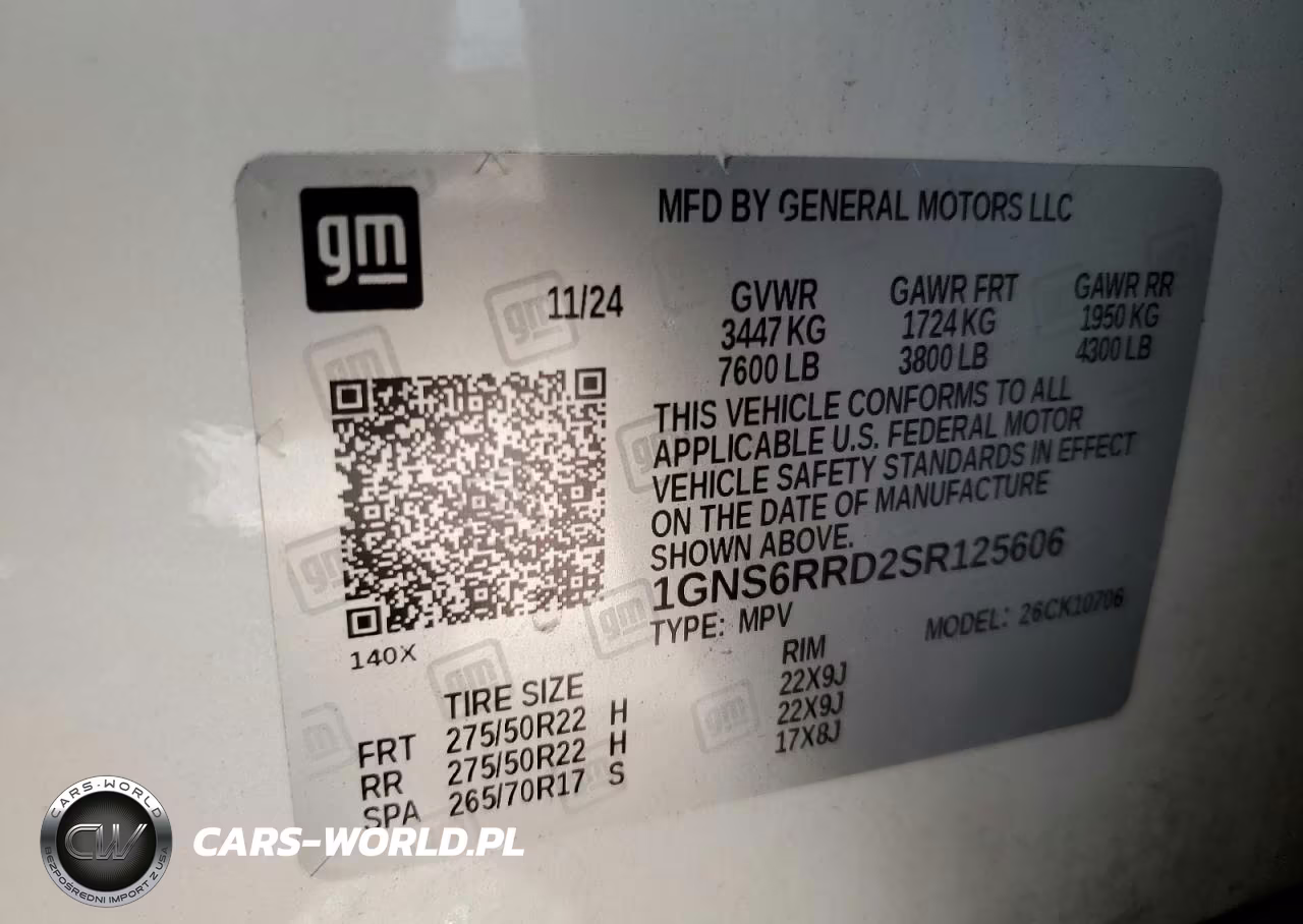2025 Chevrolet Tahoe K1500 Rst VIN:1GNS6RRD2SR125606 - 14