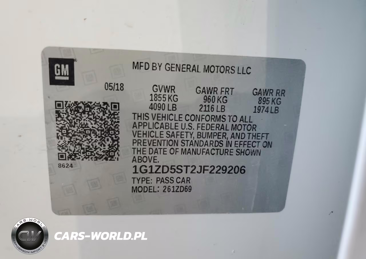 2018 Chevrolet Malibu Lt VIN:1G1ZD5ST2JF229206 - 12
