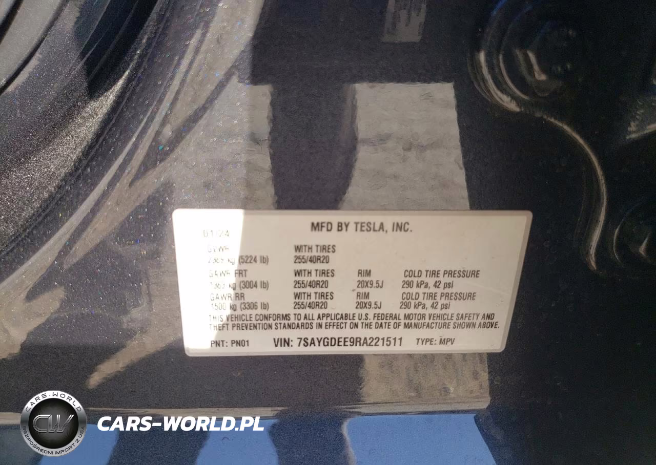 2024 Tesla Model Y VIN:7SAYGDEE9RA221511 - 13