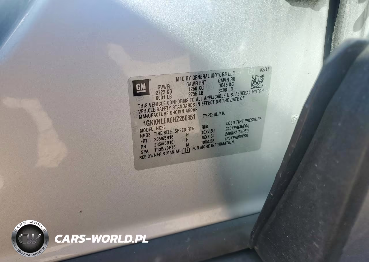 2017 GMC Acadia Sle VIN:1GKKNLLA0HZ250351 - 14