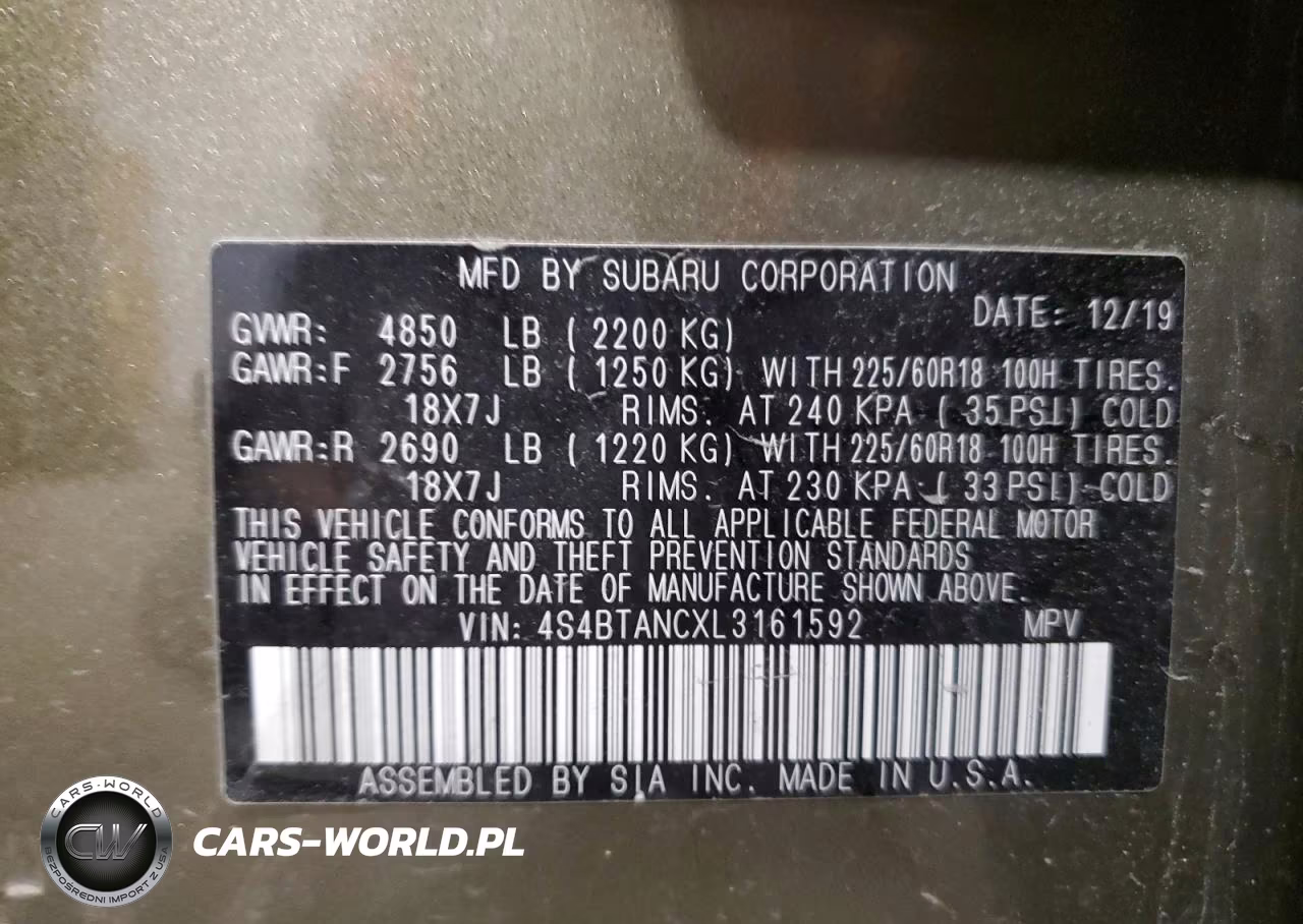 2020 Subaru Outback Limited VIN:4S4BTANCXL3161592 - 13