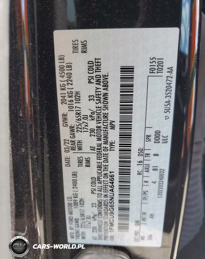 2022 Ford Escape Se VIN:1FMCU9G65NUA64661 - 14