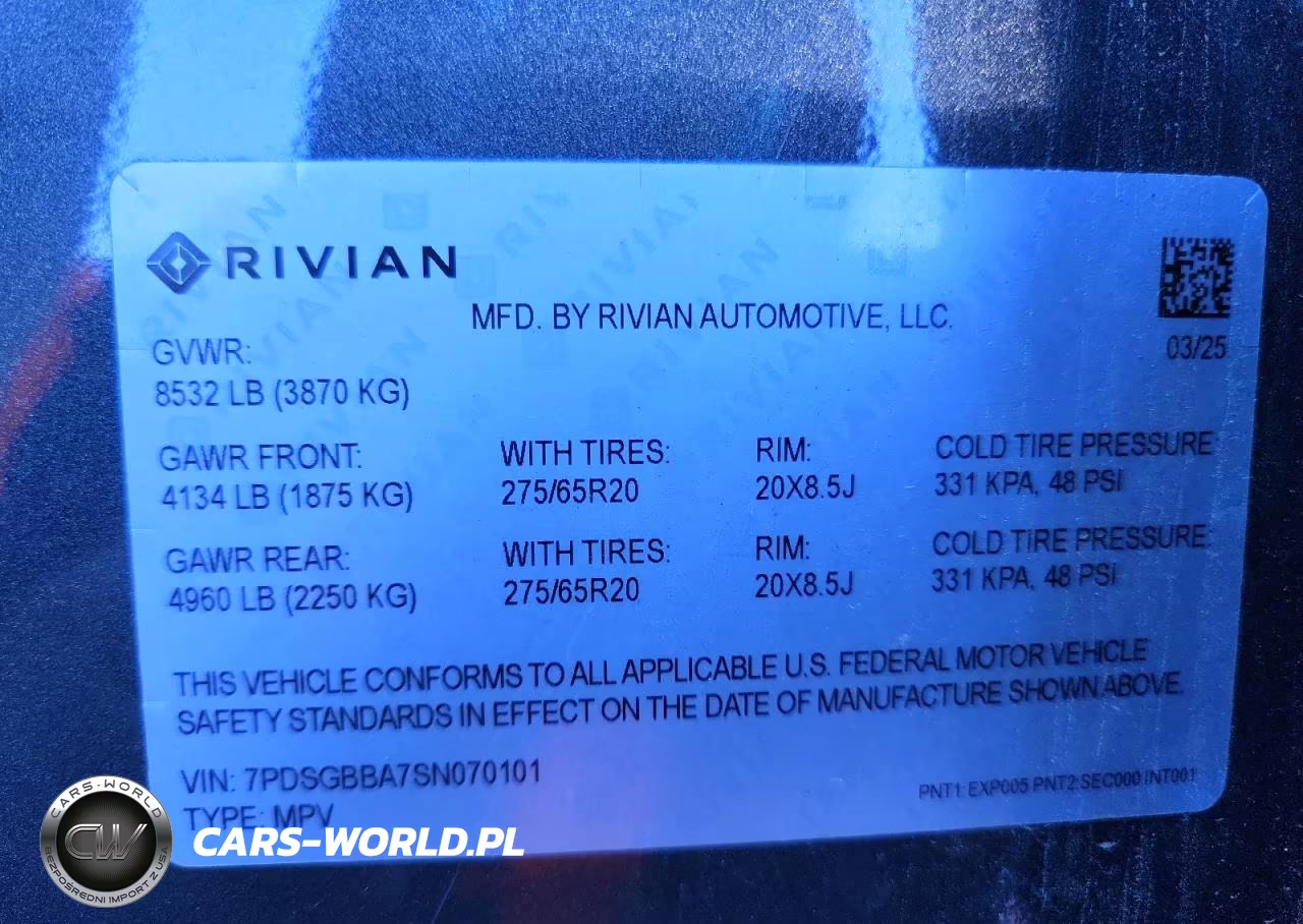 2025 Rivian R1S Adventure VIN:7PDSGBBA7SN070101 - 14