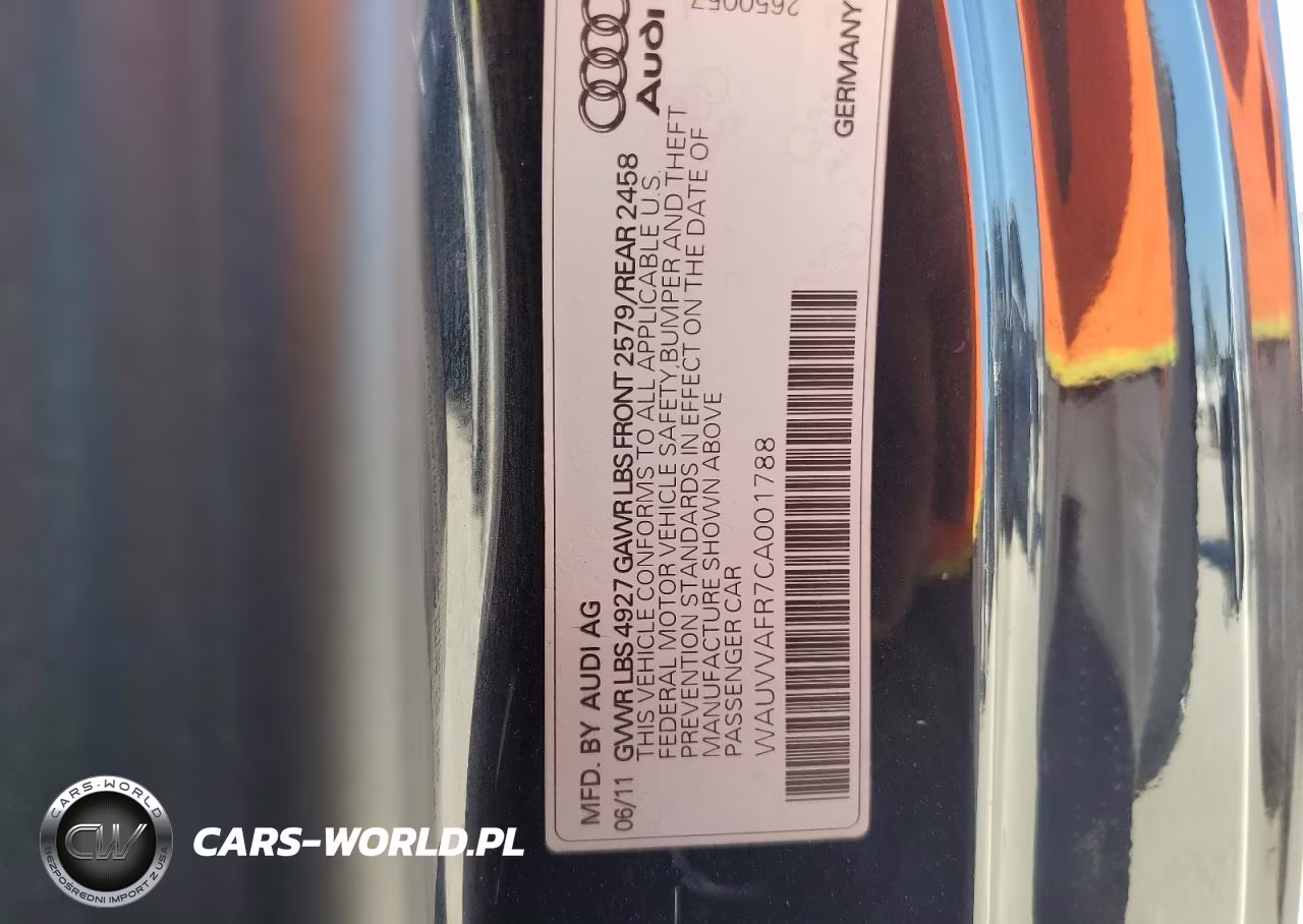 2012 Audi S5 Prestige VIN:WAUVVAFR7CA001788 - 12