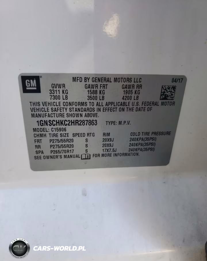 2017 Chevrolet Suburban C1500 Lt VIN:1GNSCHKC2HR287863 - 13