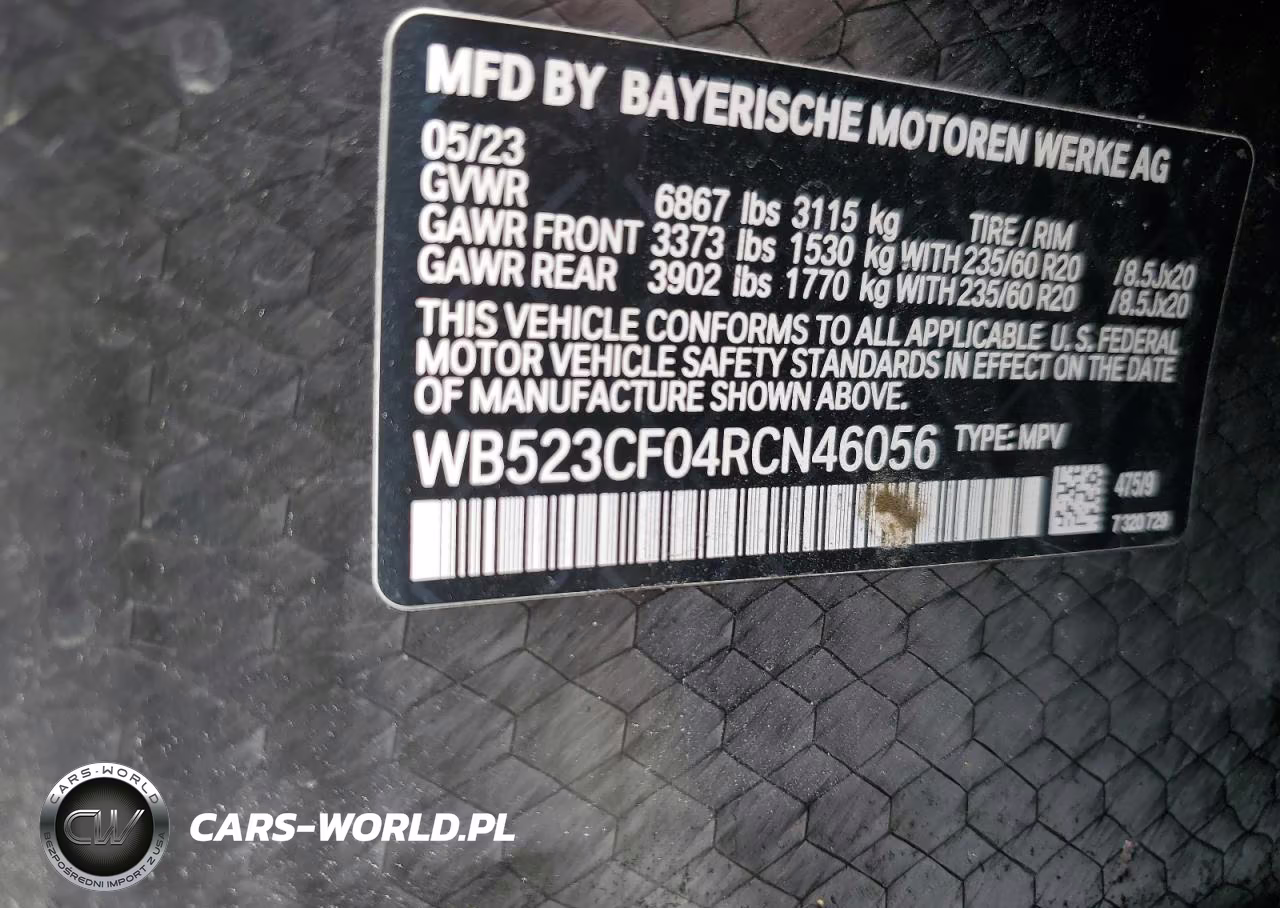 2024 BMW Ix xDrive50 VIN:WB523CF04RCN46056 - 13