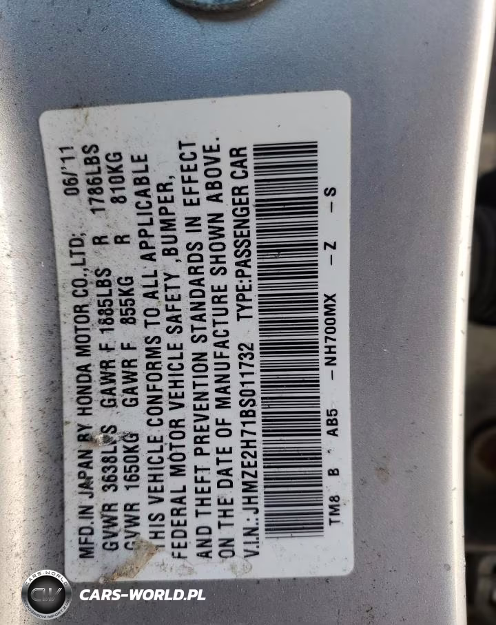 2011 Honda Insight Ex VIN:JHMZE2H71BS011732 - 12