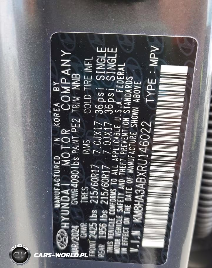 2024 Hyundai Kona Se VIN:KM8HA3ABXRU146022 - 14