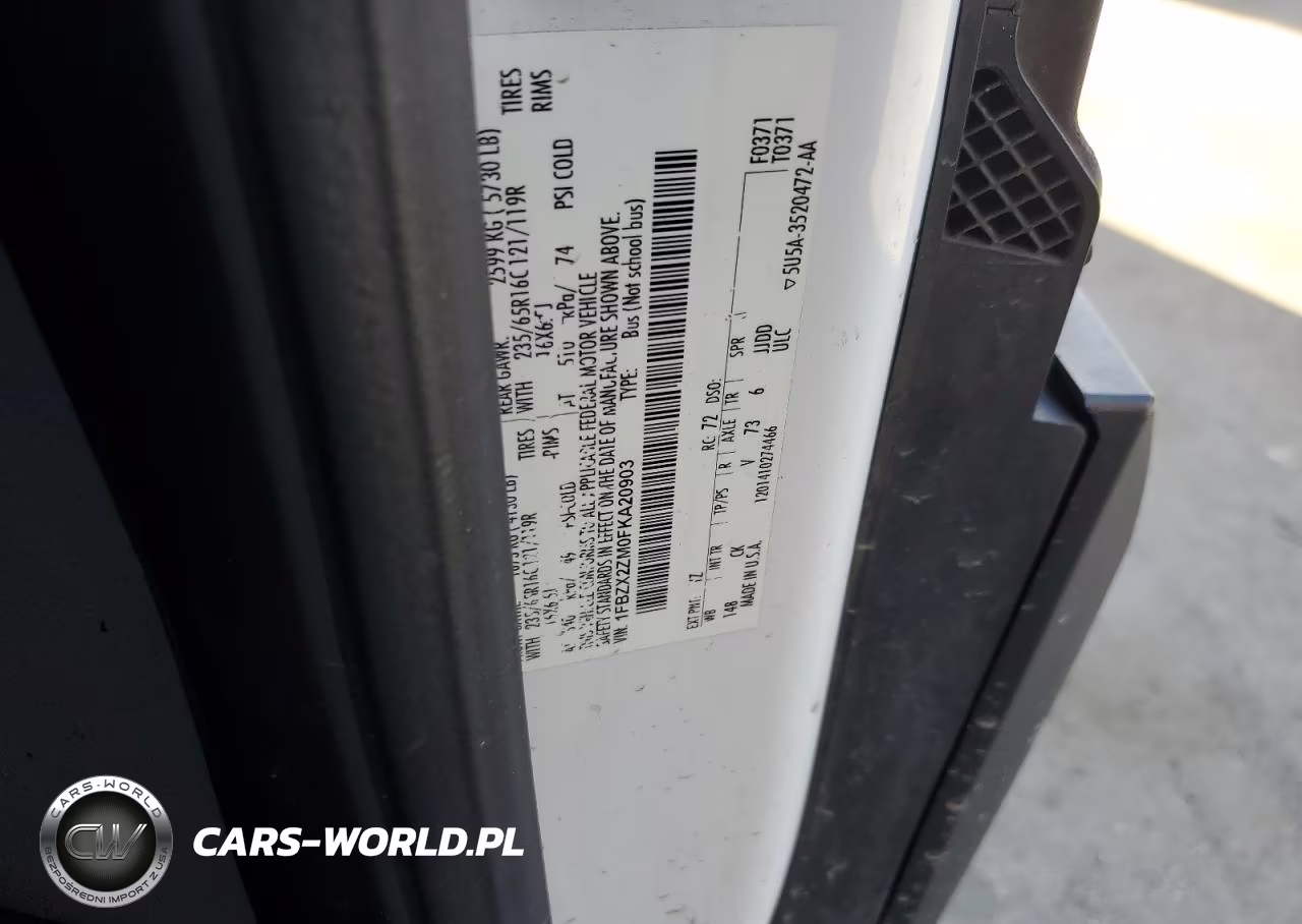 2015 Ford Transit T-350 VIN:1FBZX2ZM0FKA20903 - 12