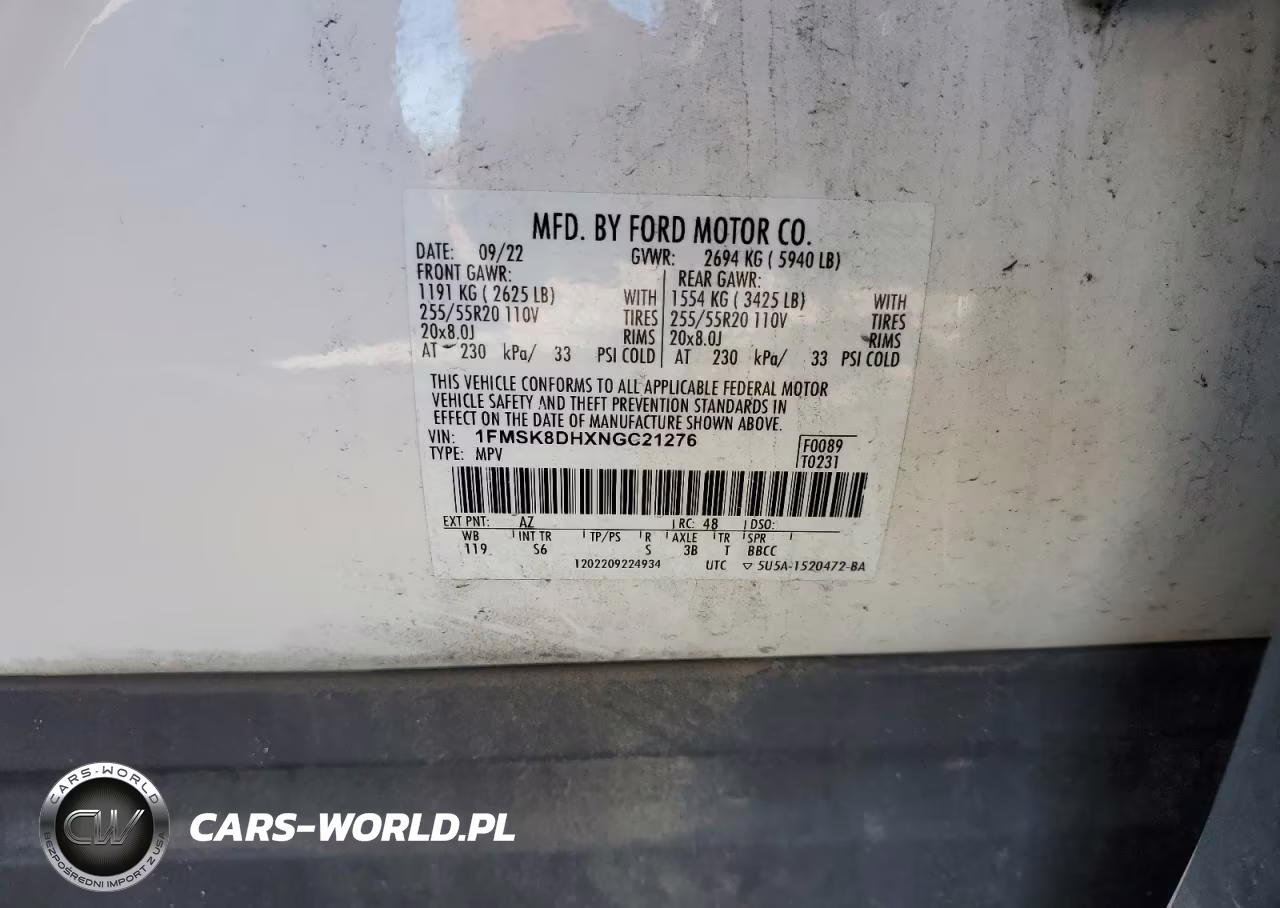 2022 Ford Explorer Xlt VIN:1FMSK8DHXNGC21276 - 13