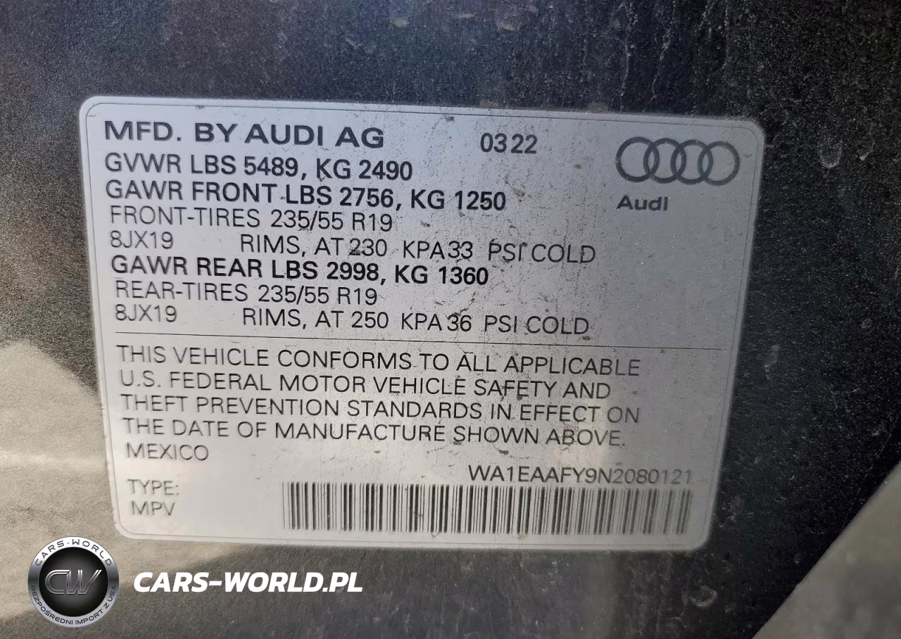 2022 Audi Q5 Premium Plus 45 VIN:WA1EAAFY9N2080121 - 13