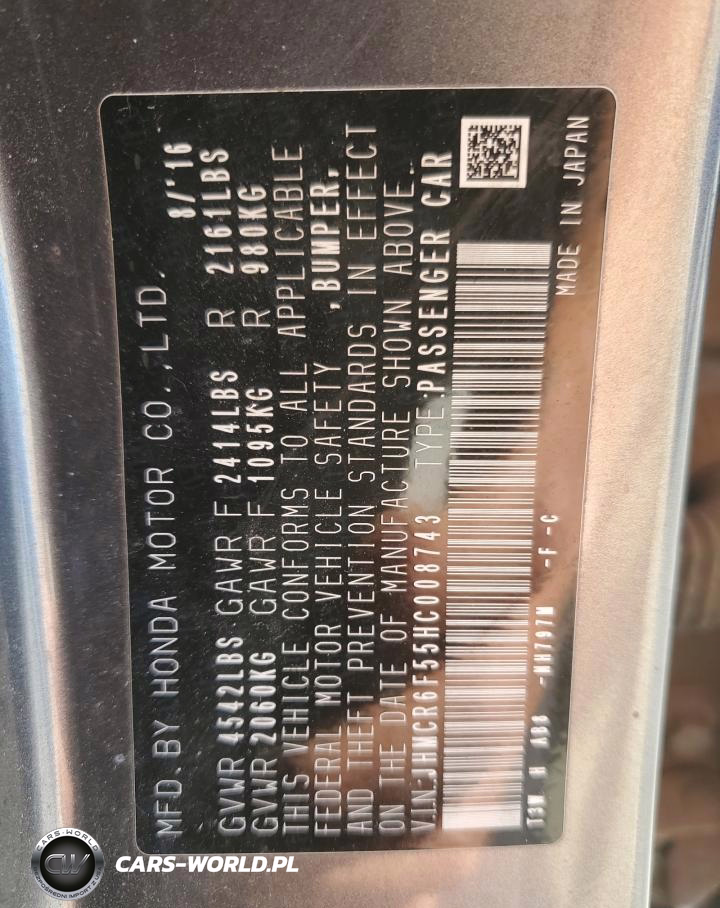 2017 Honda Accord Hybrid Exl VIN:JHMCR6F55HC008743 - 13