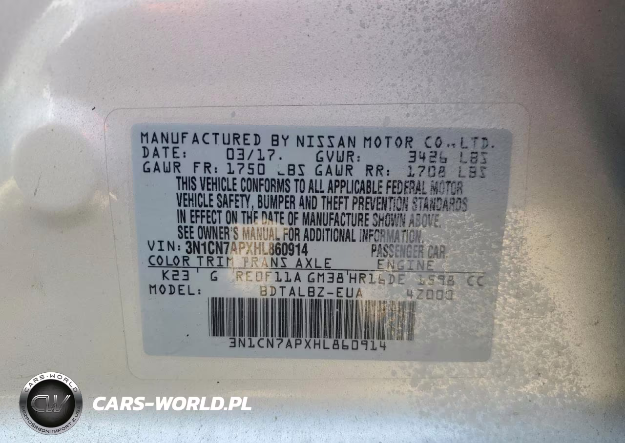 2017 Nissan Versa S VIN:3N1CN7APXHL860914 - 12