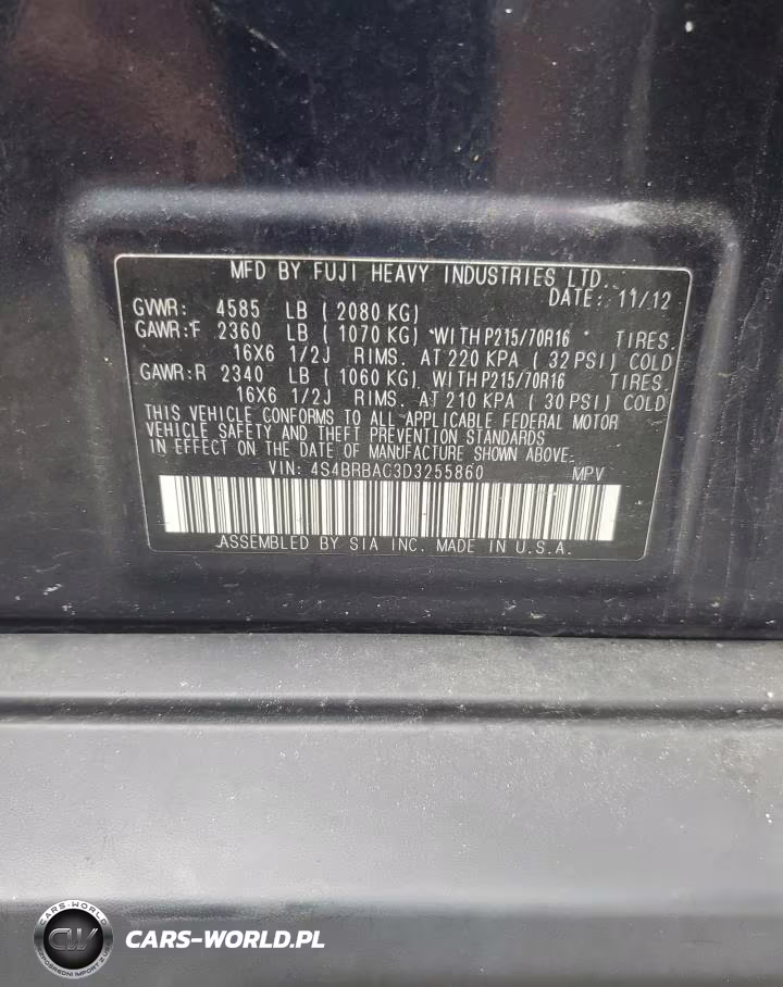 2013 Subaru Outback VIN:4S4BRBAC3D3255860 - 13