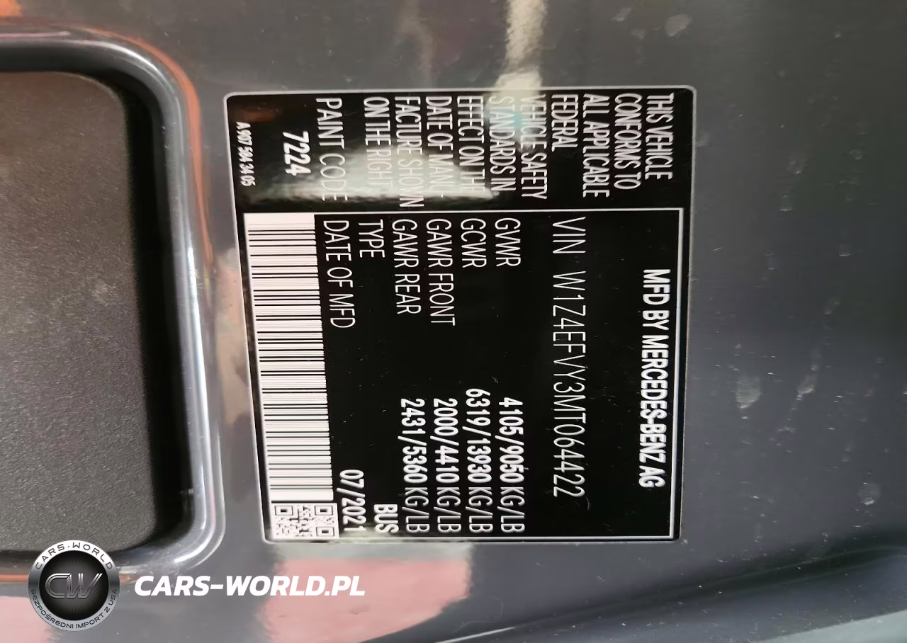 2021 Mercedes-Benz Sprinter 2500 VIN:W1Z4EFVY3MT064422 - 13