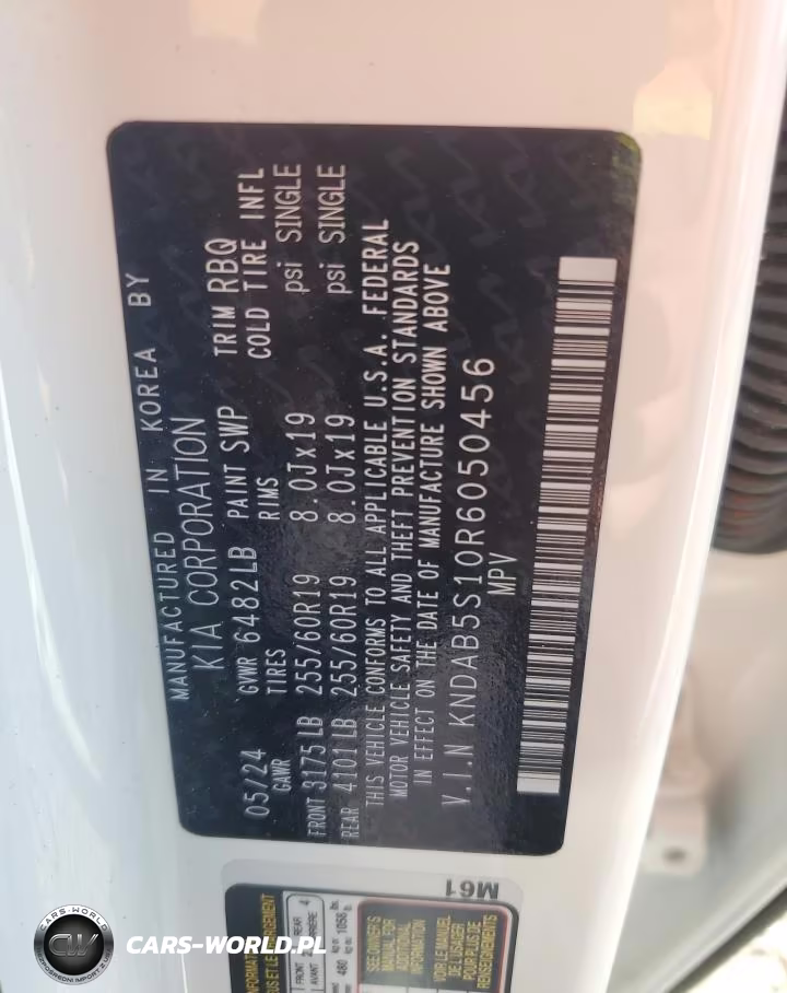 2024 Kia Ev9 Light VIN:KNDAB5S10R6050456 - 13