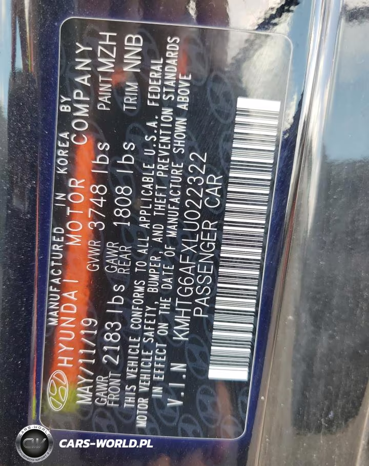 2020 Hyundai Veloster Base VIN:KMHTG6AFXLU022322 - 12