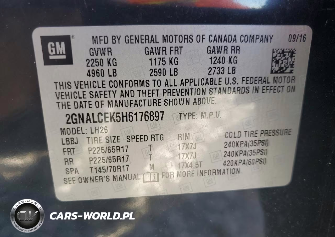 2017 Chevrolet Equinox Lt VIN:2GNALCEK5H6176897 - 13