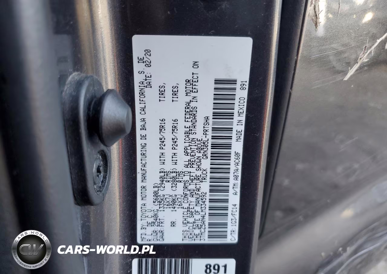 2020 Toyota Tacoma Sr5 V6 VIN:3TMCZ5AN4LM334592 - 12