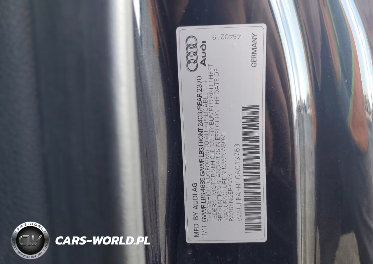 2012 Audi A5 Premium Plus VIN:WAULFAFR1CA013763 - 12