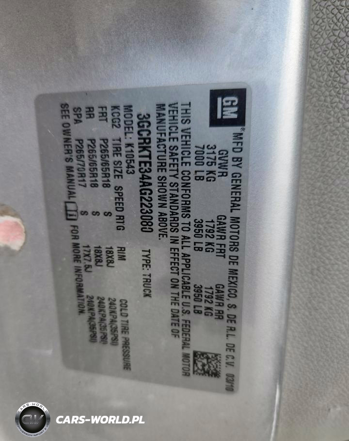 2010 CHEVROLET SILVERADO K1500 LTZ VIN:3GCRKTE34AG223080 - 12