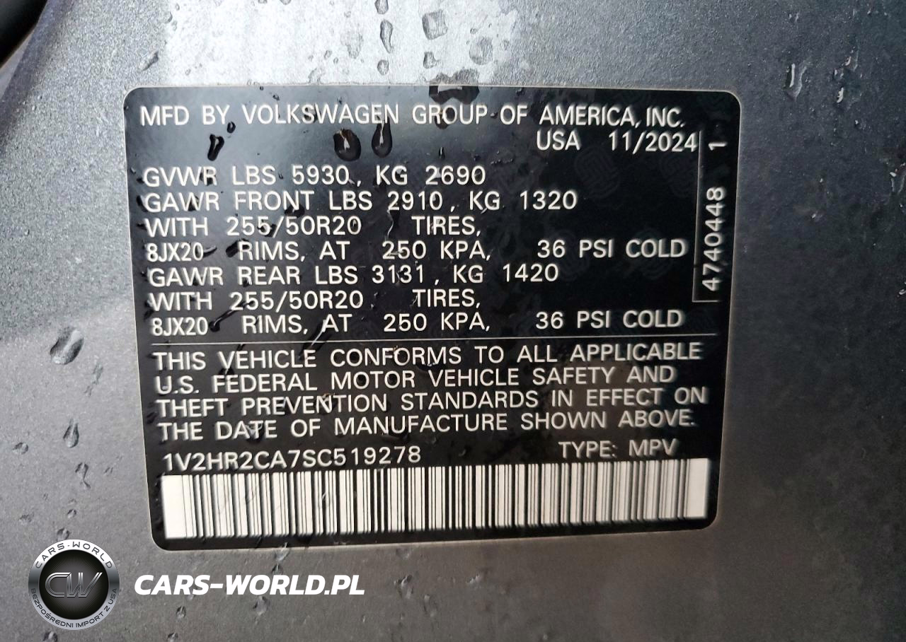 2025 Volkswagen Atlas Se VIN:1V2HR2CA7SC519278 - 14