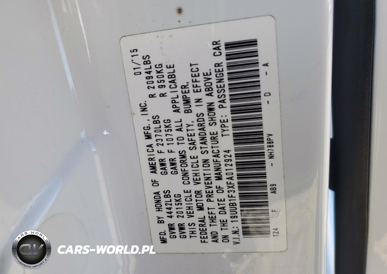 2015 Acura Tlx VIN:19UUB1F3XFA012924 - 12