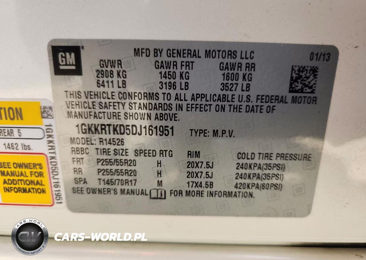 2013 GMC Acadia Denali VIN:1GKKRTKD5DJ161951 - 13
