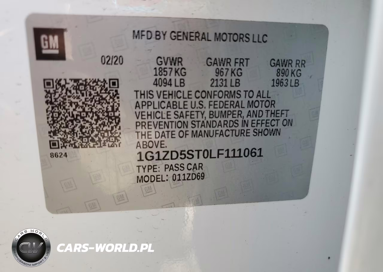 2020 Chevrolet Malibu Lt VIN:1G1ZD5ST9LF109955 - 12