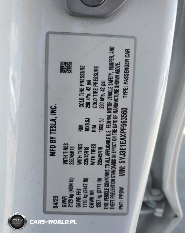 2023 Tesla Model 3 VIN:5YJ3E1EAXPF563560 - 12
