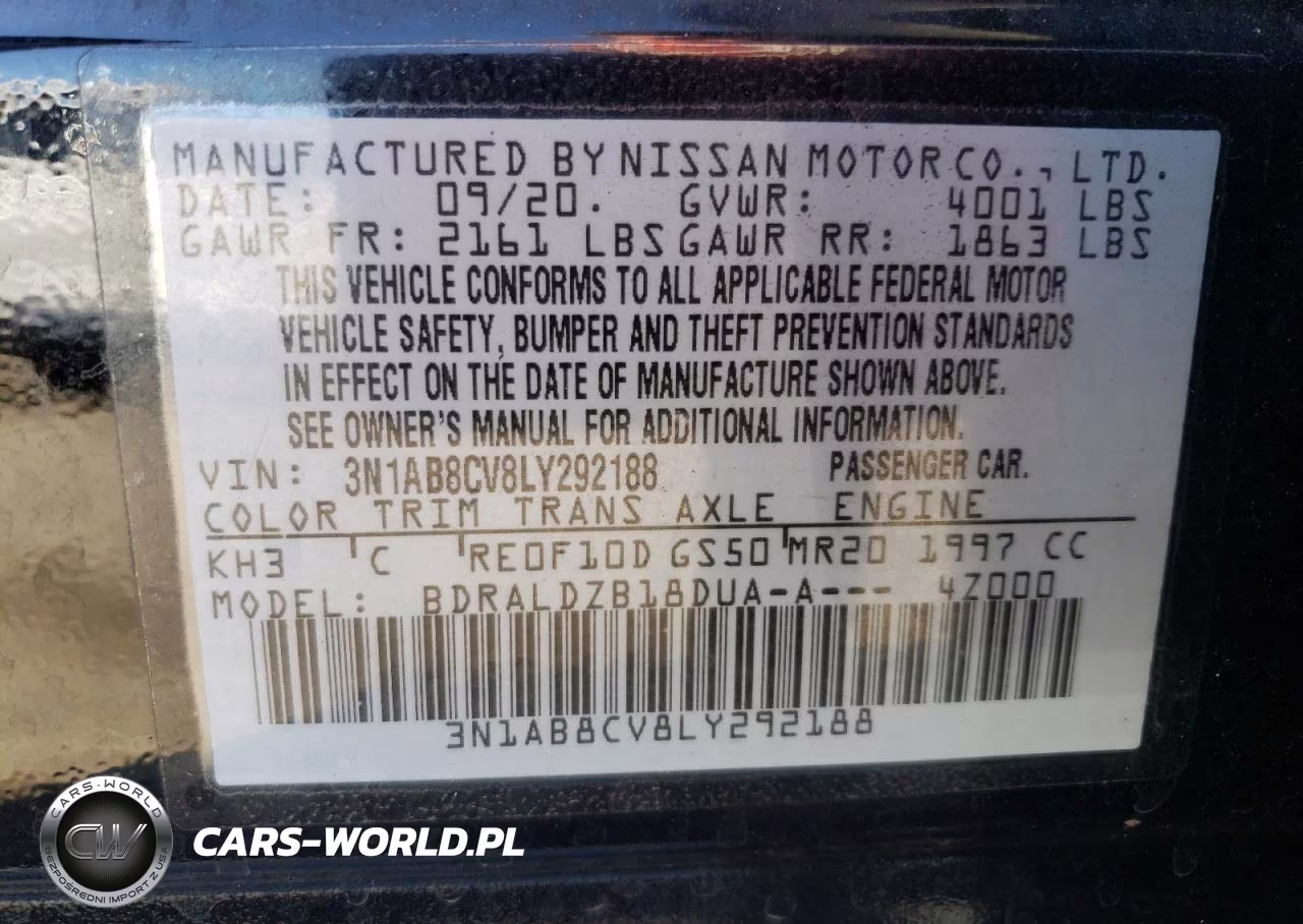 2020 Nissan Sentra Sv VIN:3N1AB8CV8LY292188 - 12