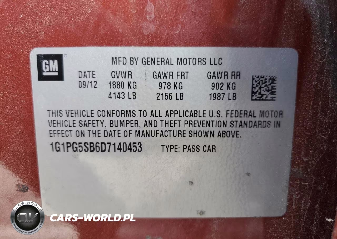 2013 Chevrolet Cruze Ltz VIN:1G1PG5SB6D7140453 - 12