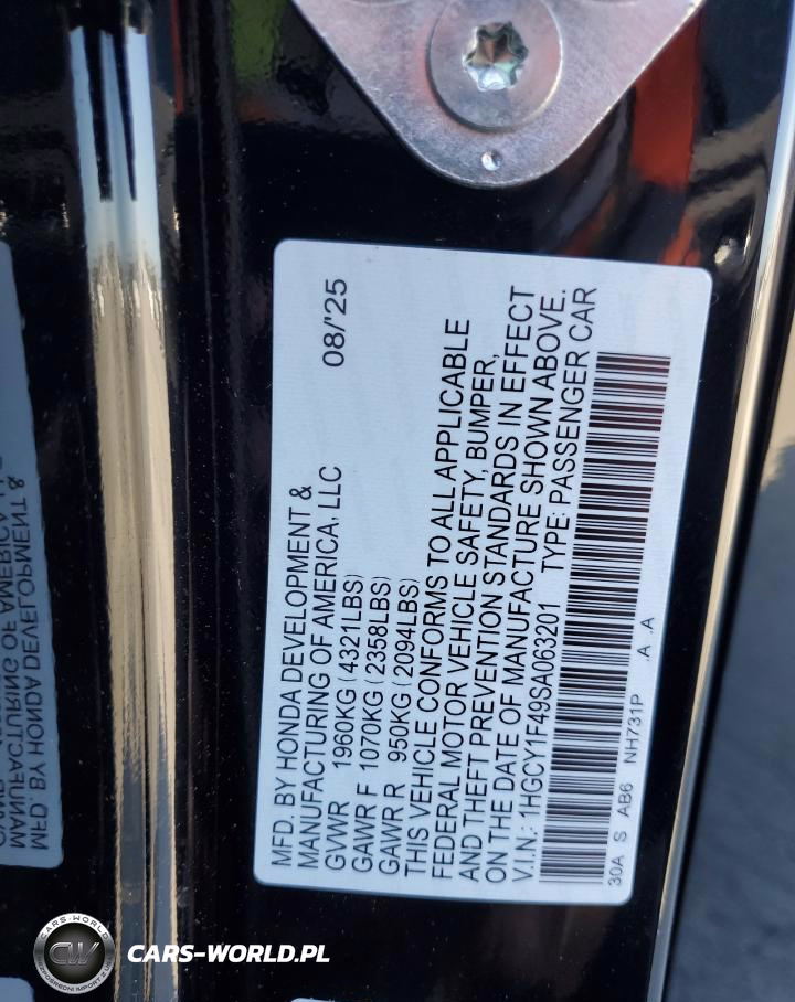 2025 Honda Accord Se VIN:1HGCY1F49SA063201 - 12