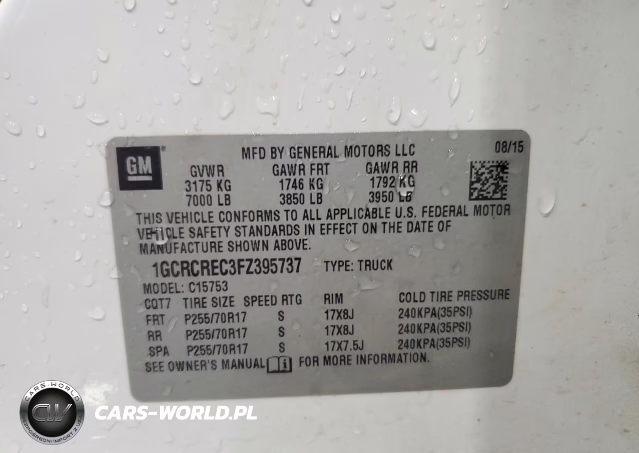 2015 Chevrolet Silverado C1500 Lt VIN:1GCRCREC3FZ395737 - 12