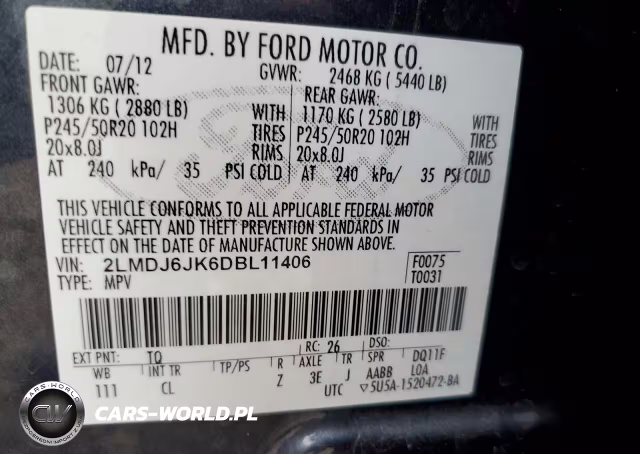 2013 Lincoln Mkx VIN:2LMDJ6JK6DBL11406 - 14