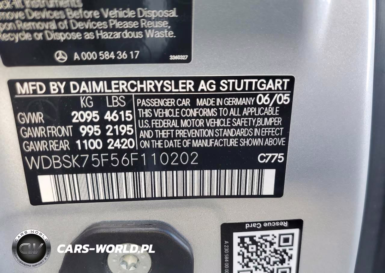 2006 Mercedes-Benz Sl 500 VIN:WDBSK75F56F110202 - 12