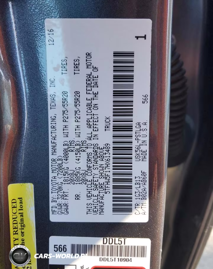 TOYOTA TUNDRA CRE VIN:5TFHW5F17HX613489 - 14