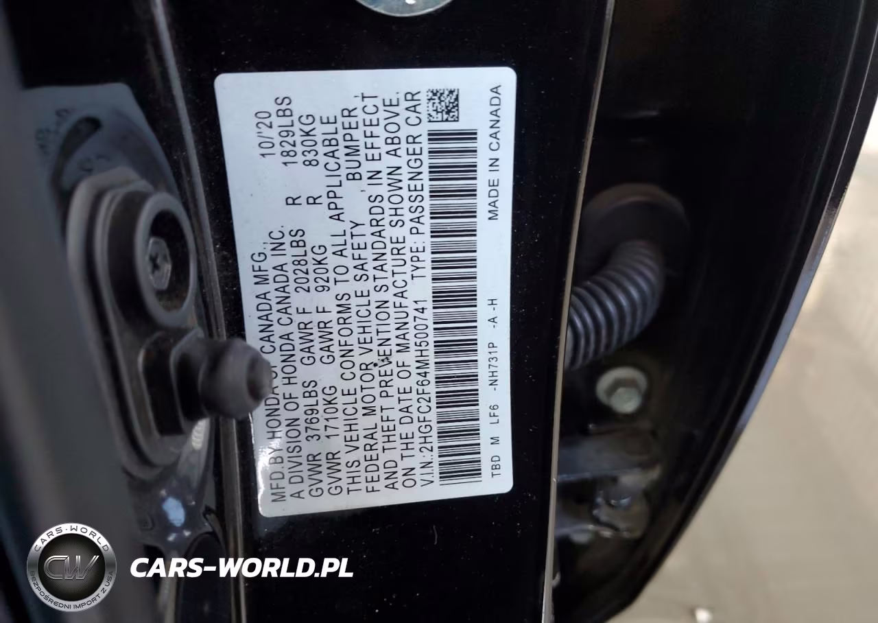 2021 Honda Civic Lx VIN:2HGFC2F64MH500741 - 12