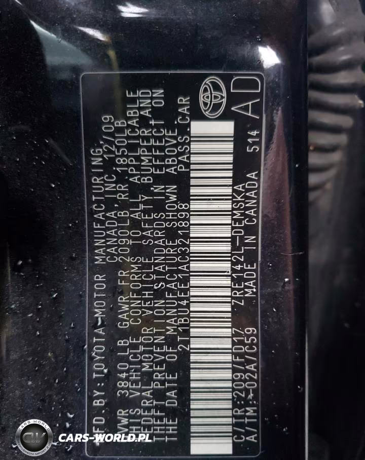 2010 Toyota Corolla S VIN:2T1BU4EE1AC321898 - 12